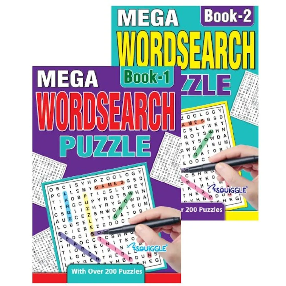 A5 Word Search Book - Assorted Challenging Puzzles High Quality Paper Relaxing Brain Teasers