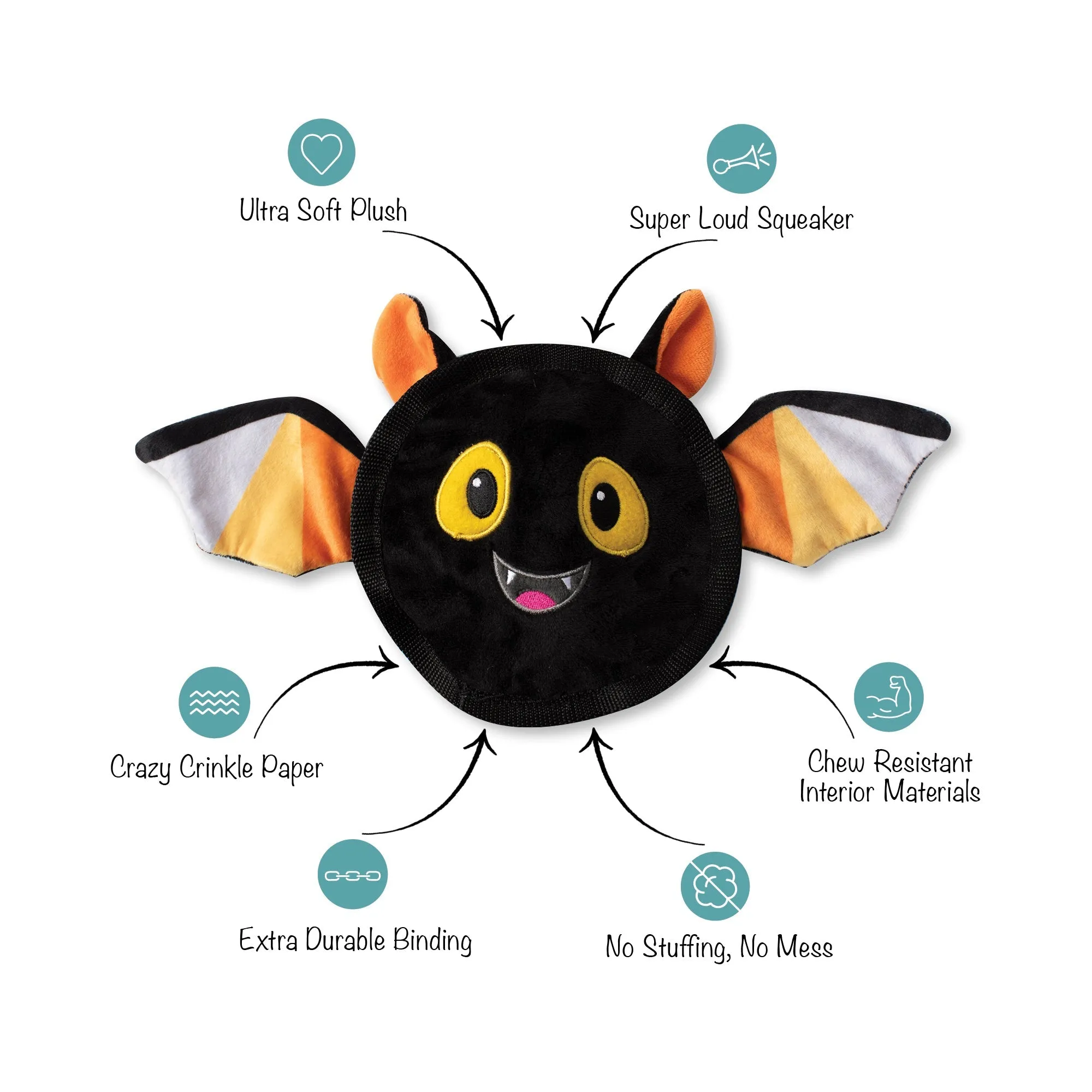 bats the way it is durable plush dog toy