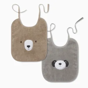 Bear & Panda Bib Set