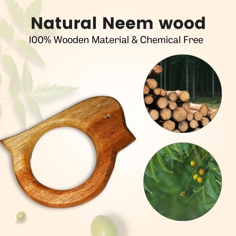 Birds Shape Neem Wood Teether