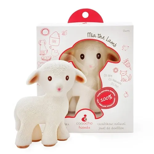 CaaOcho Baby Natural Rubber Teether  - Mia the Lamb