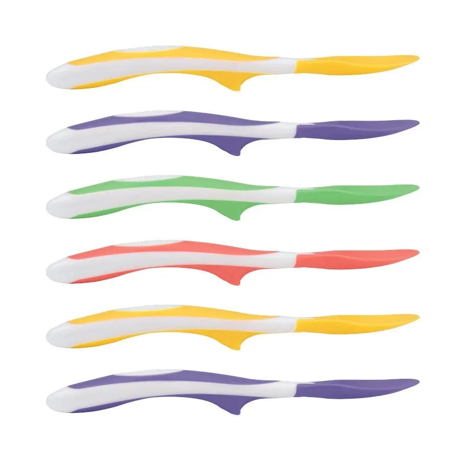 Dr. Browns Soft-Tip Spoon, 6-Pack (2 Yellow, 2 Purple, 1 Green, 1 Red)