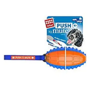 Gigwi Push To Mute Transparent Rugby Ball - Blue/Orange