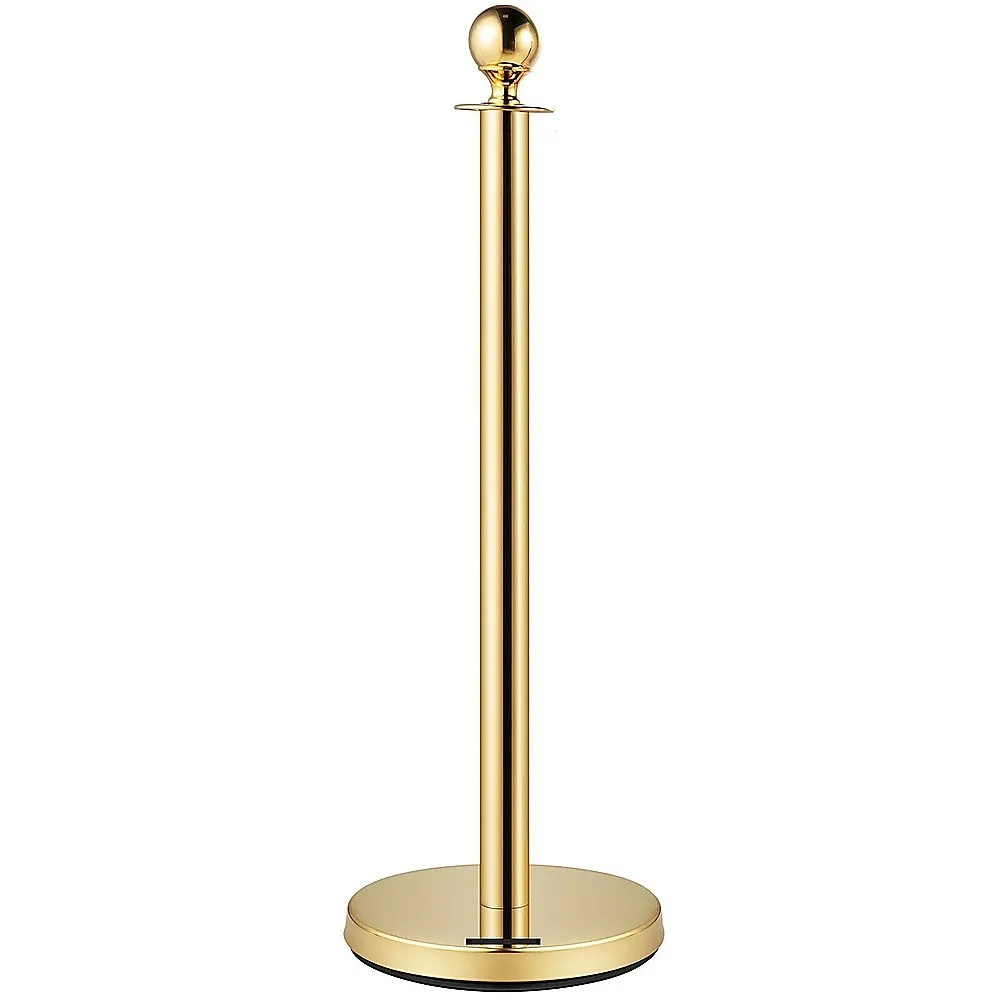 Gold Waterproof Crowd Control Bollards 4 Set   3 Velvet Ropes