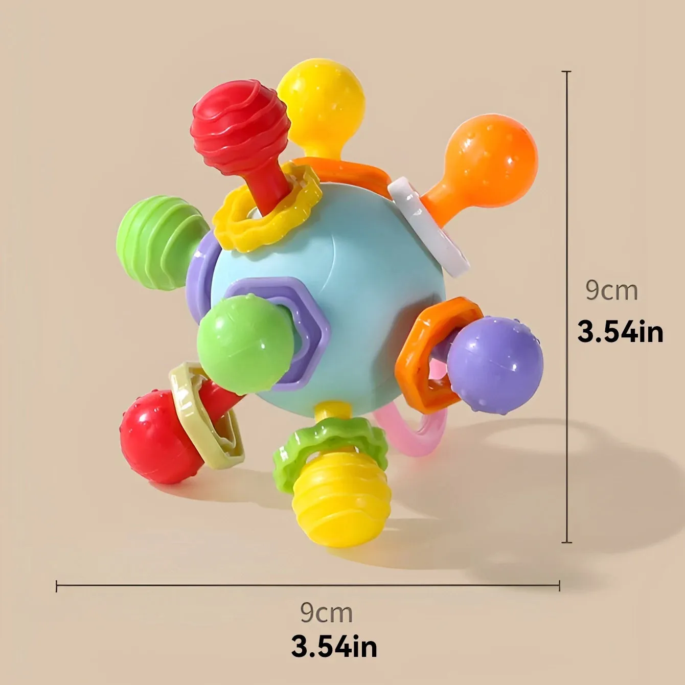 Hand Grip Ball Teeth-glue Manhattan Gnawing And Potable Rattle Sound