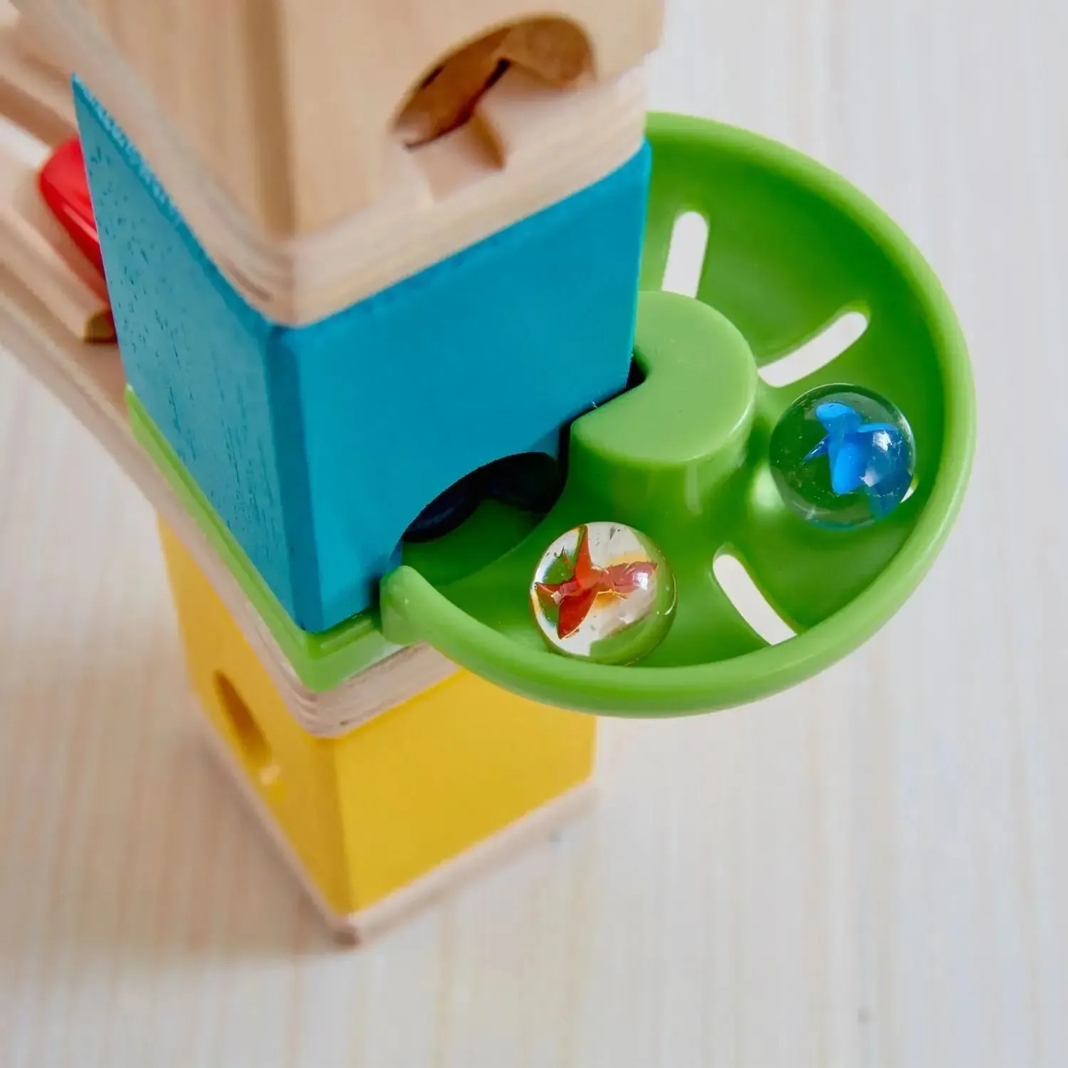 Hape Quadrilla Cliffhanger Wooden Marble Run Blocks