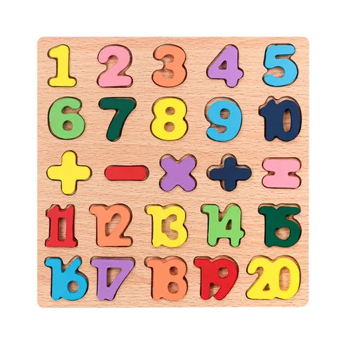 Interactive 3D Wooden Learning Toys for Numbers, Letters & Shapes