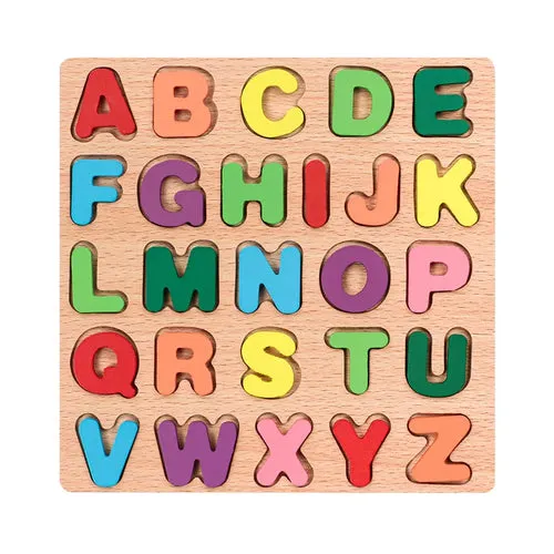 Interactive 3D Wooden Learning Toys for Numbers, Letters & Shapes