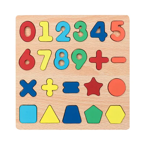 Interactive 3D Wooden Learning Toys for Numbers, Letters & Shapes