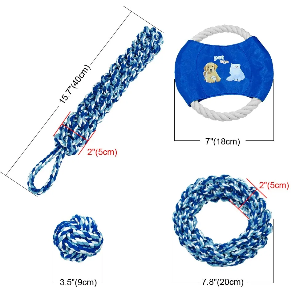 Interactive Ball & Rope Dog Toys