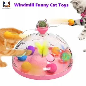 Interactive Cat Puzzle Spinning Track Balls