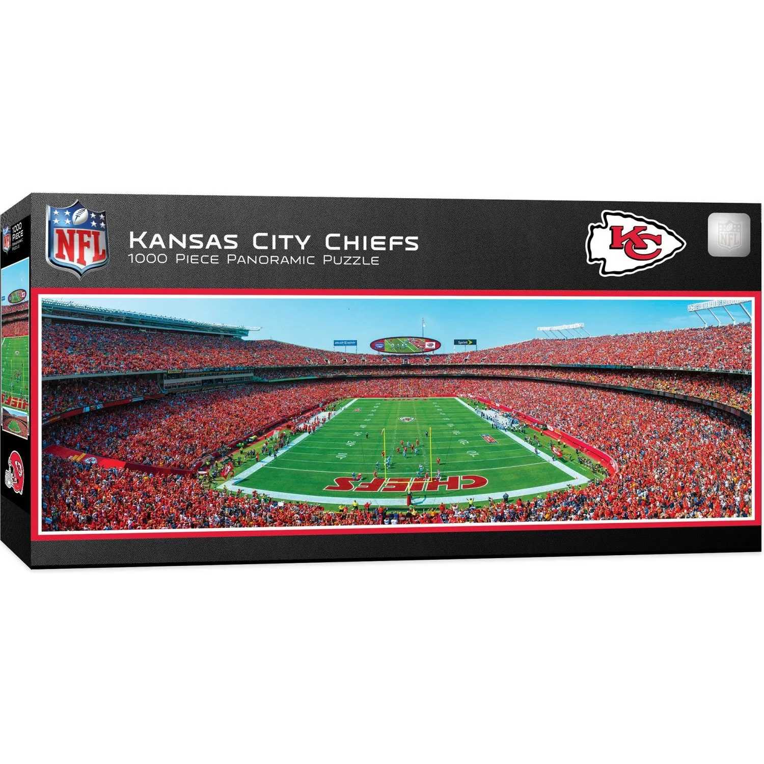 Kansas City Chiefs - 1000 Piece Panoramic Jigsaw Puzzle - End View