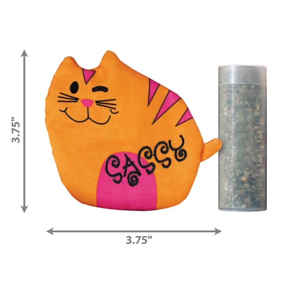 Kong Cat Toy Refillable Catnip Toy Purrsonality Sassy