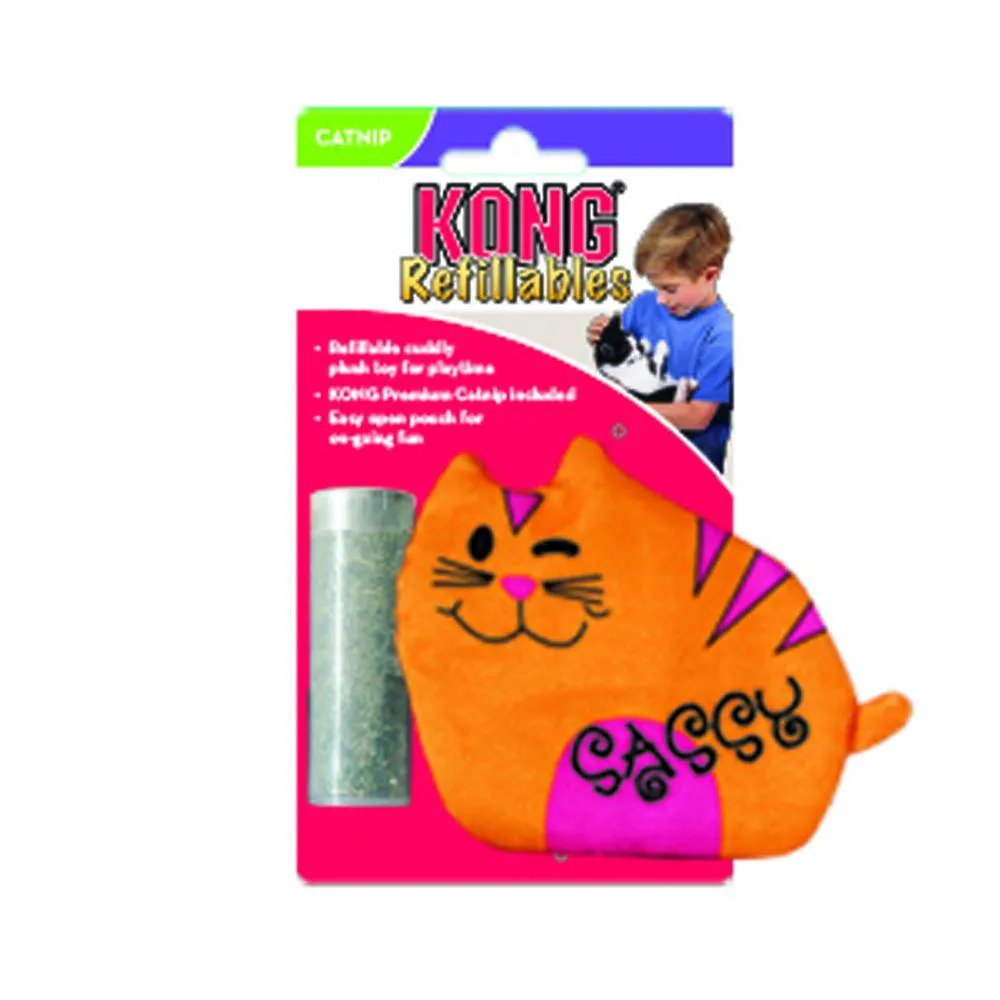 Kong Cat Toy Refillable Catnip Toy Purrsonality Sassy