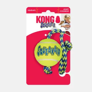 KONG SqueakAir Tennis Ball With Rope