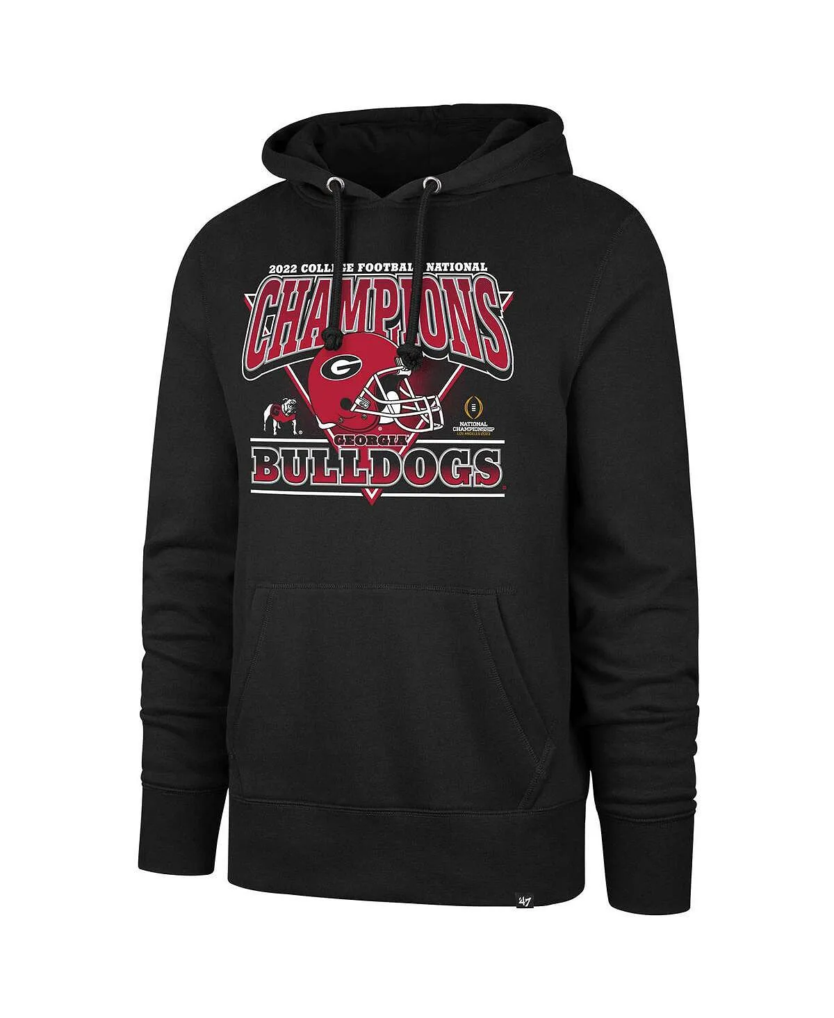 Men's Black 2022 National Champions Playoff Helmet Hooded Sweatshirt . , Georgia Bulldogs '47 Brand, black