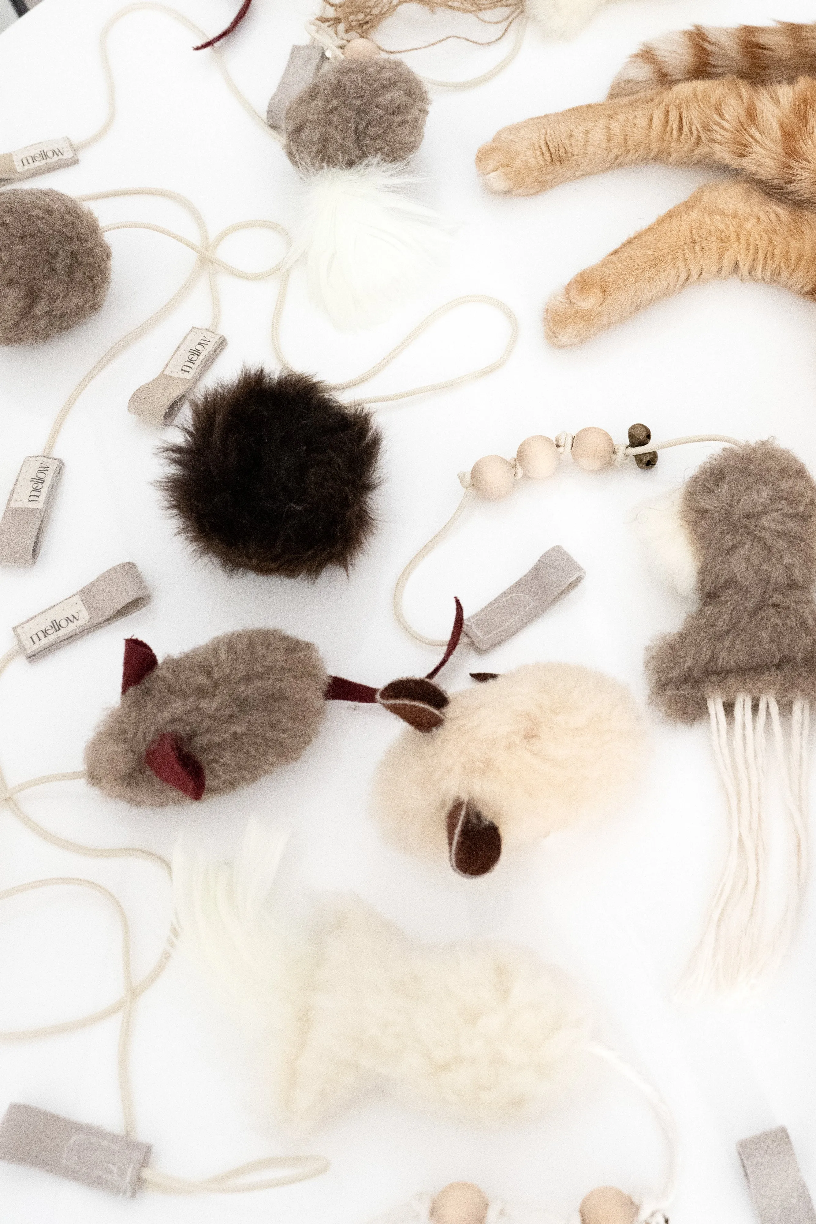 Natural Woolen Cat Toy: Mouse