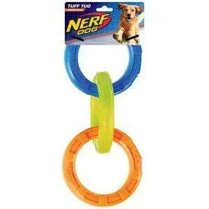 Nerf Dog Toy TPR 3-Ring Tug