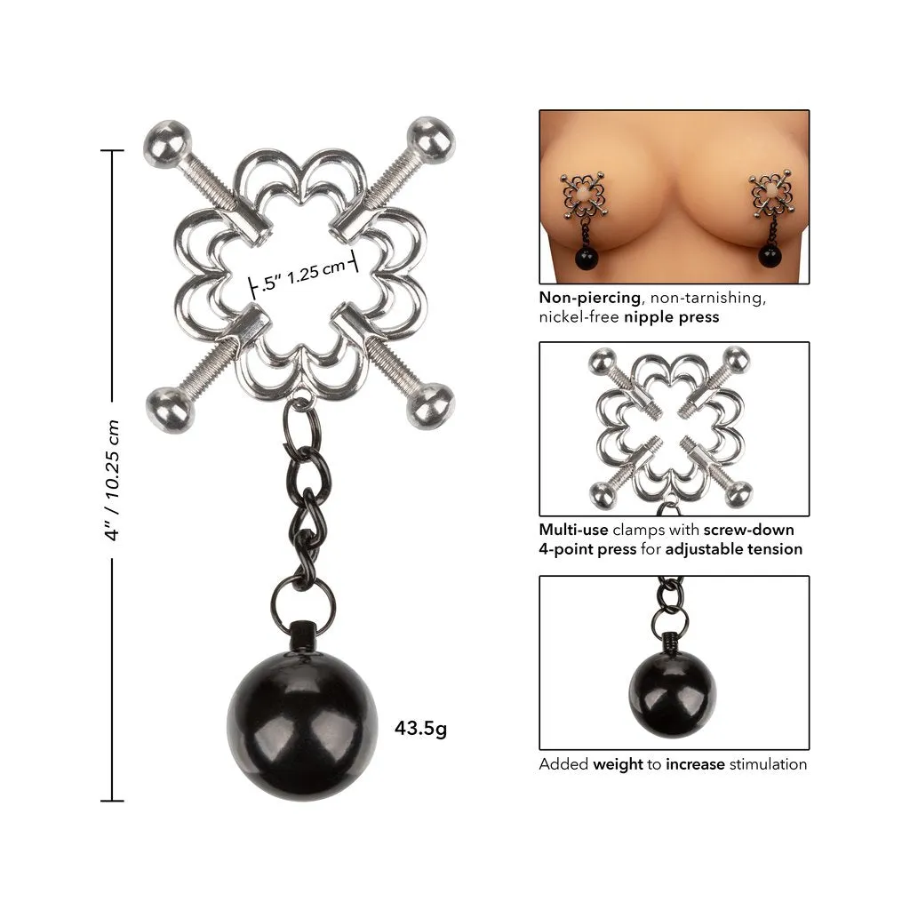 Nipple Grips 4-Point Weighted Nipple Press - Silver