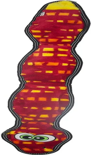 Outward Hound Toughseams Snake 6 Squeaker Red Toy For Dogs, Extra Large