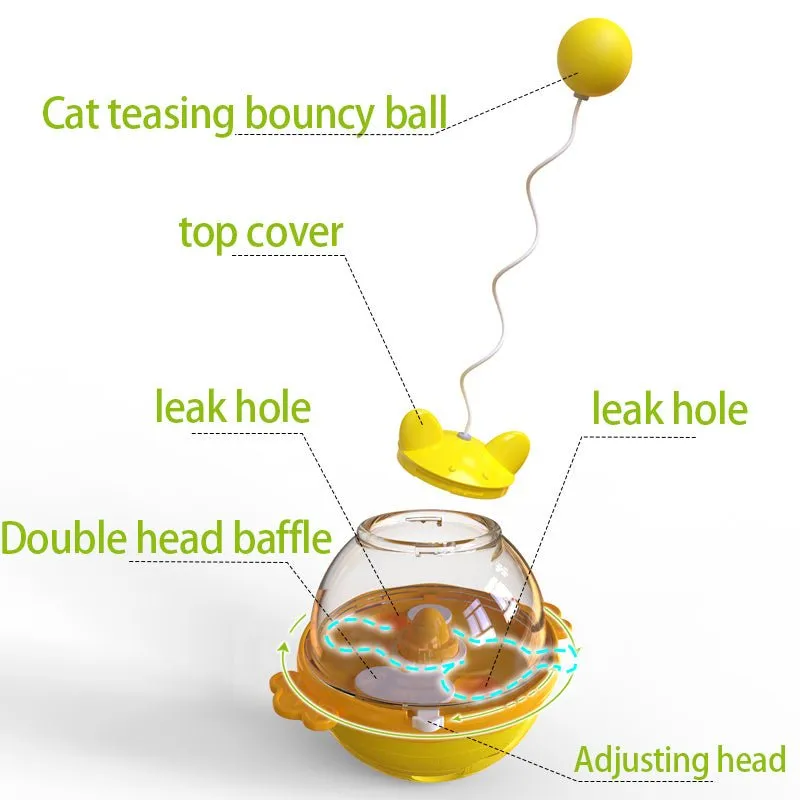 Pet Cat Dog Leaky Slow Feeding Food Dispensing Toy