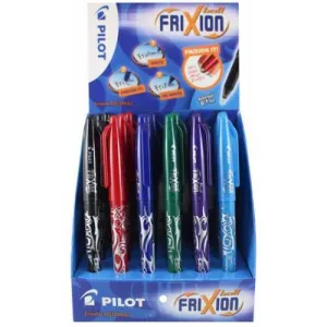 Pilot Frixion Erasable Gel Ink Pen 0.7Mm Assorted Display 24