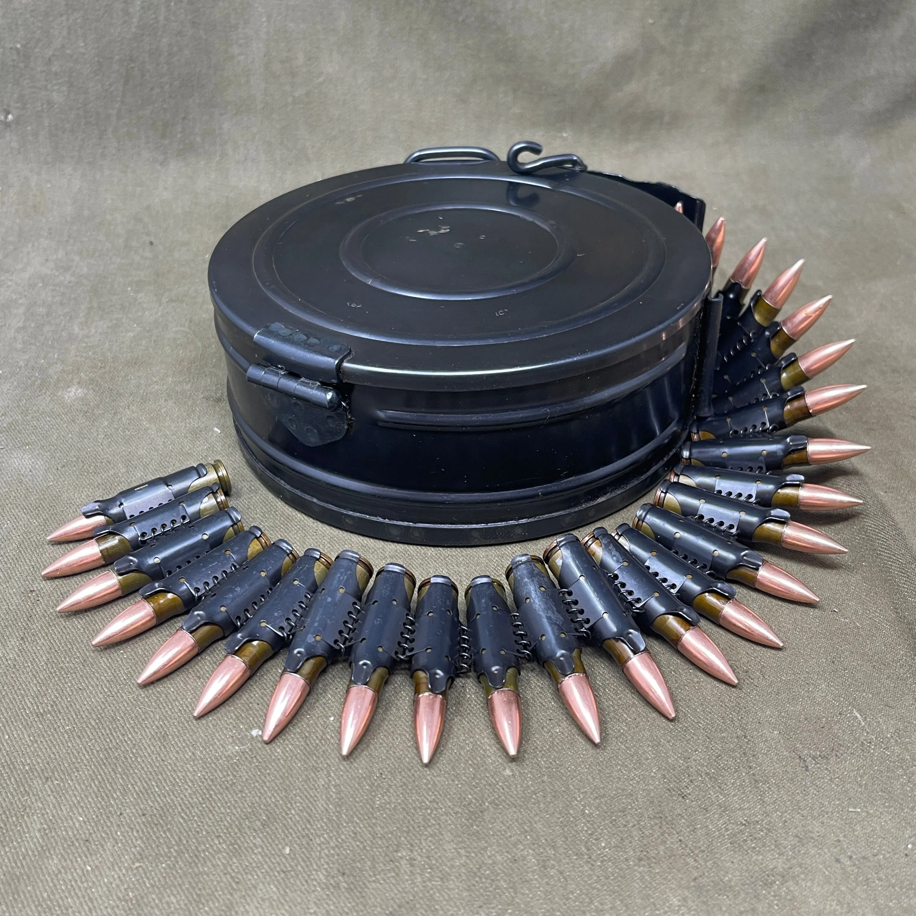 Russian  RPD LMG drum magazine with 50 x 7.62x39 INERT Rounds