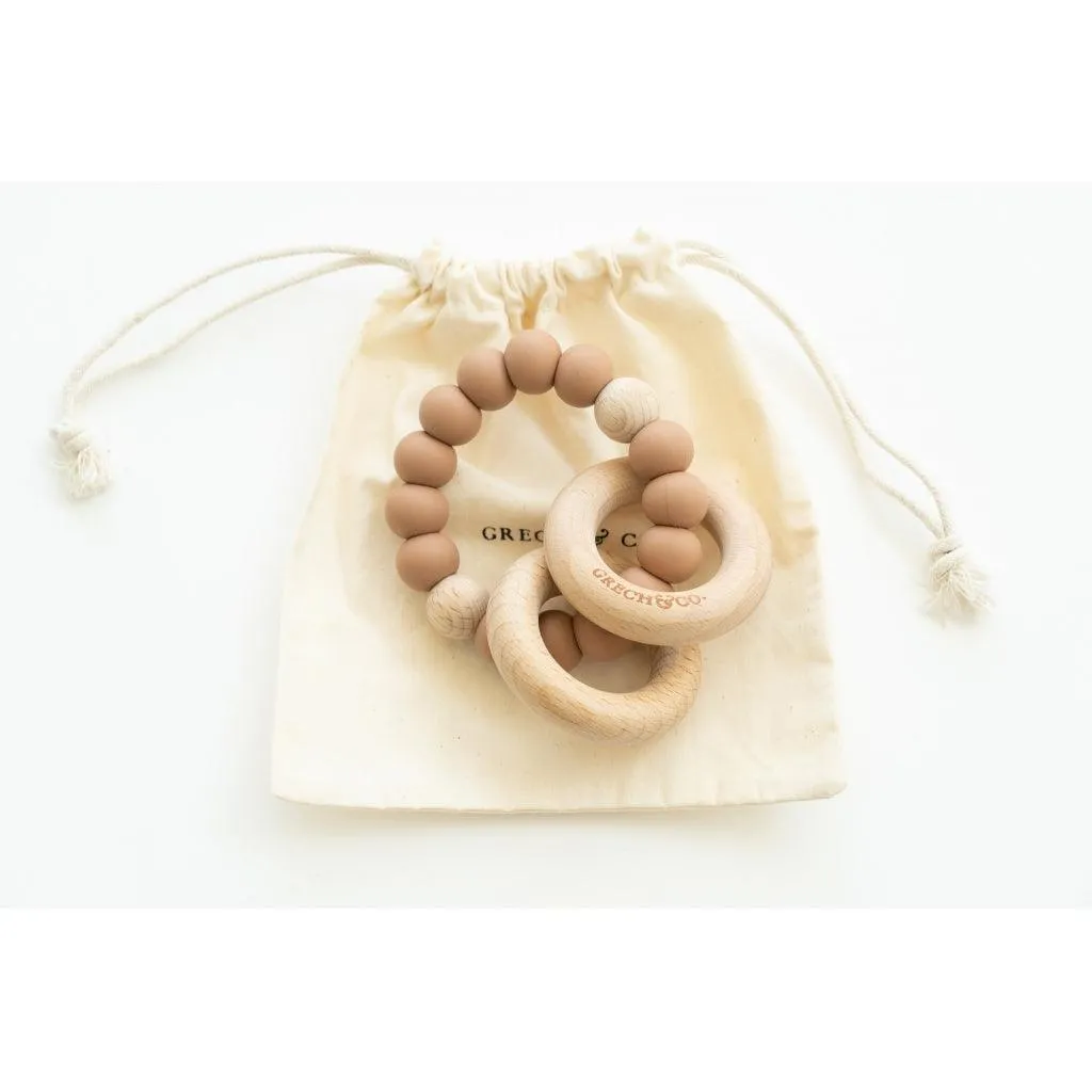 Sedona Teething Ring   Rattle - Stone