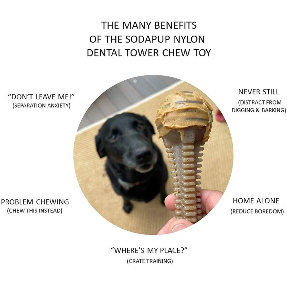 SodaPup Honey Bone Dental Tower