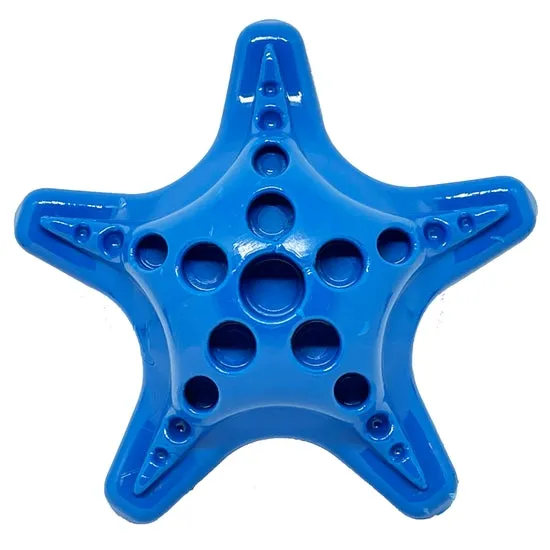 SodaPup Ultra Durable Nylon Starfish Chew Dog Toy - Red or Blue