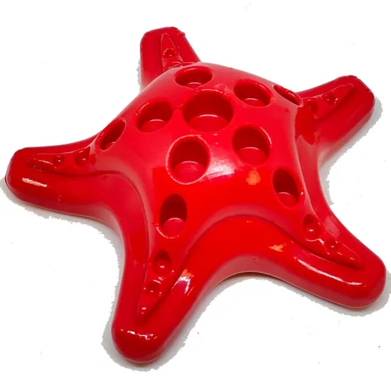 SodaPup Ultra Durable Nylon Starfish Chew Dog Toy - Red or Blue