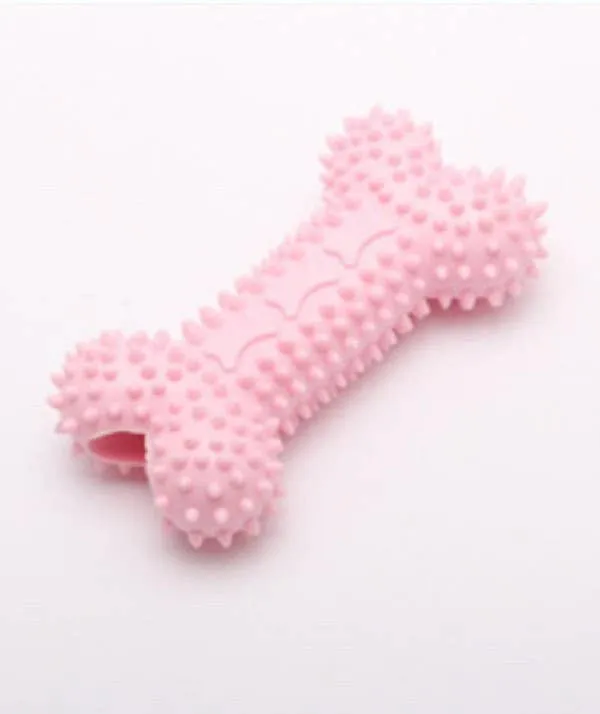 Spike Bone Pet Toy - Pink