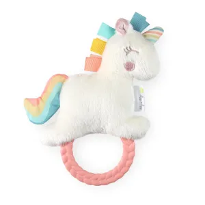 Unicorn Ritzy Rattle Pal™ Plush Rattle Pal with Teether