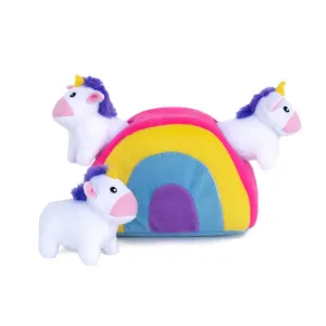 unicorns in rainbow burrow toy