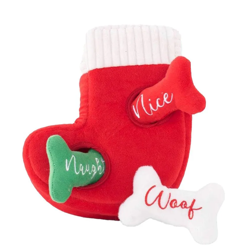 Zippy Paws Christmas Stocking Burrow Dog Toy